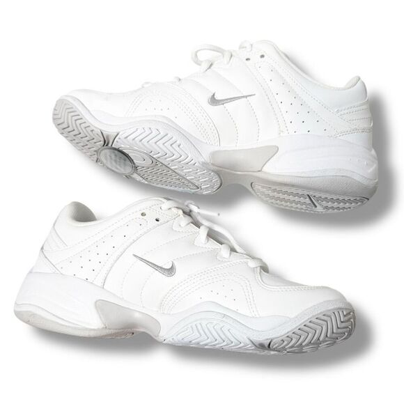 Nike City Court Perforated White Leather Sneakers Tennis Women’s Shoes Size 7 - Picture 4 of 9
